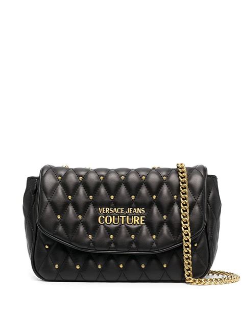versace jeans quilted bag shoulder